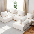Floor Sofa Lounge Chair 5 Seater with Pillow