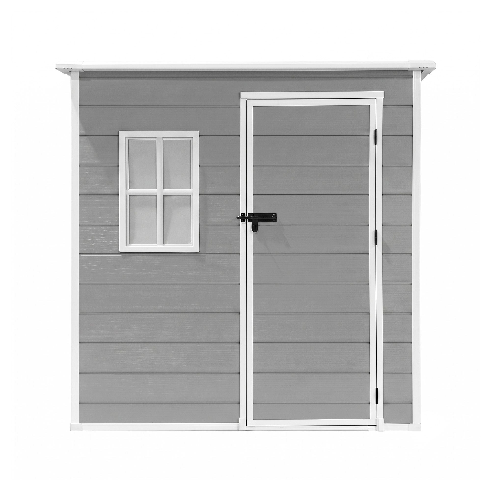 Garden Shed Outdoor Storage Box 1.87x1.28M Resin Tool Shed Backyard Grey