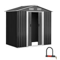 Garden Shed 1.96x1.32M Sheds Outdoor Storage Tool Workshop Metal Shelter Sliding Door