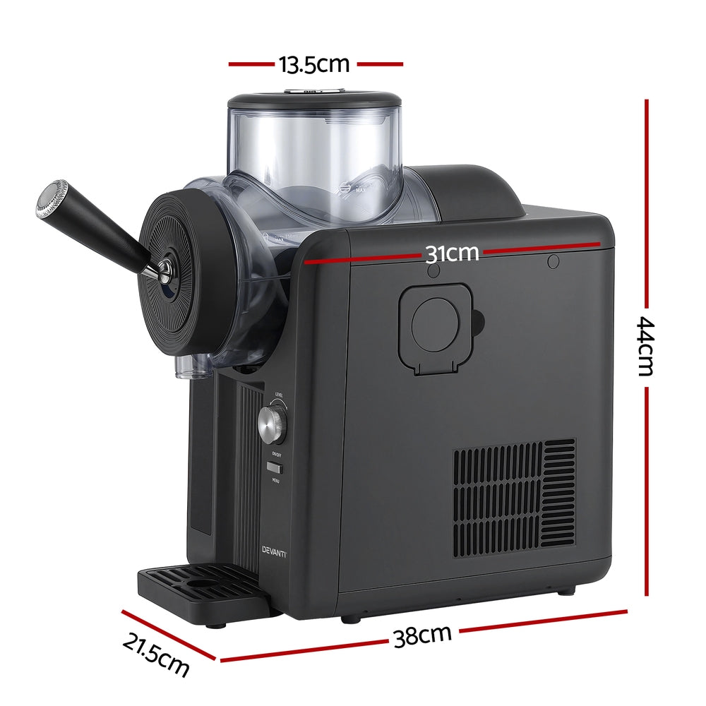 2L Slushie Machine & Ice Cream Maker – Frozen Cocktails, Smoothies & Milkshakes – Black