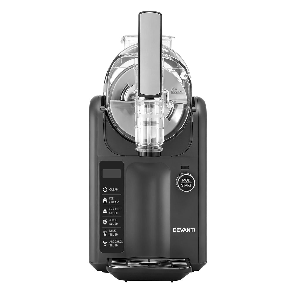 5 in 1 Slushie Machine and Ice Cream Maker 2L Grey – Soft Serve and Slush Maker