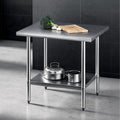 914x762mm Stainless Steel Kitchen Bench 430