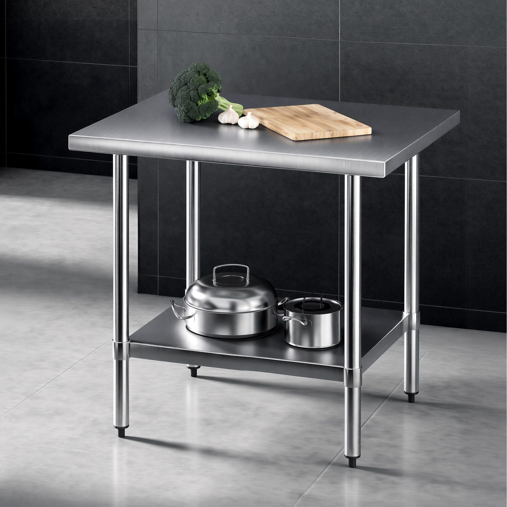 914x762mm Stainless Steel Kitchen Bench 430