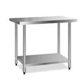 1219x610mm Stainless Steel Kitchen Bench 430
