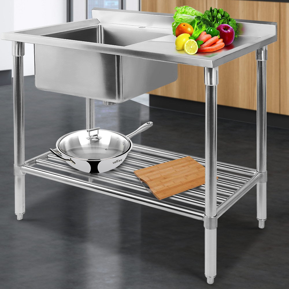 100x60cm Stainless Steel Sink Bench Kitchen 304