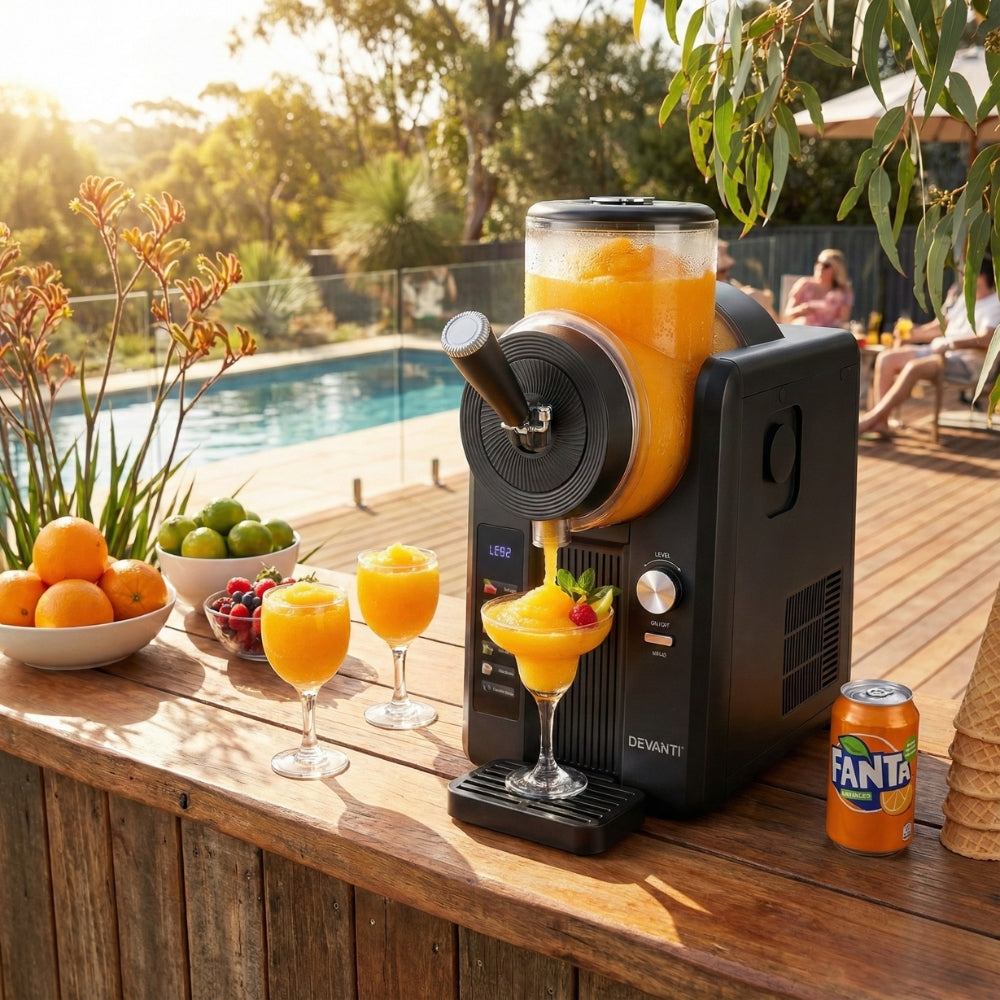 2L Slushie Machine & Ice Cream Maker – Frozen Cocktails, Smoothies & Milkshakes – Black