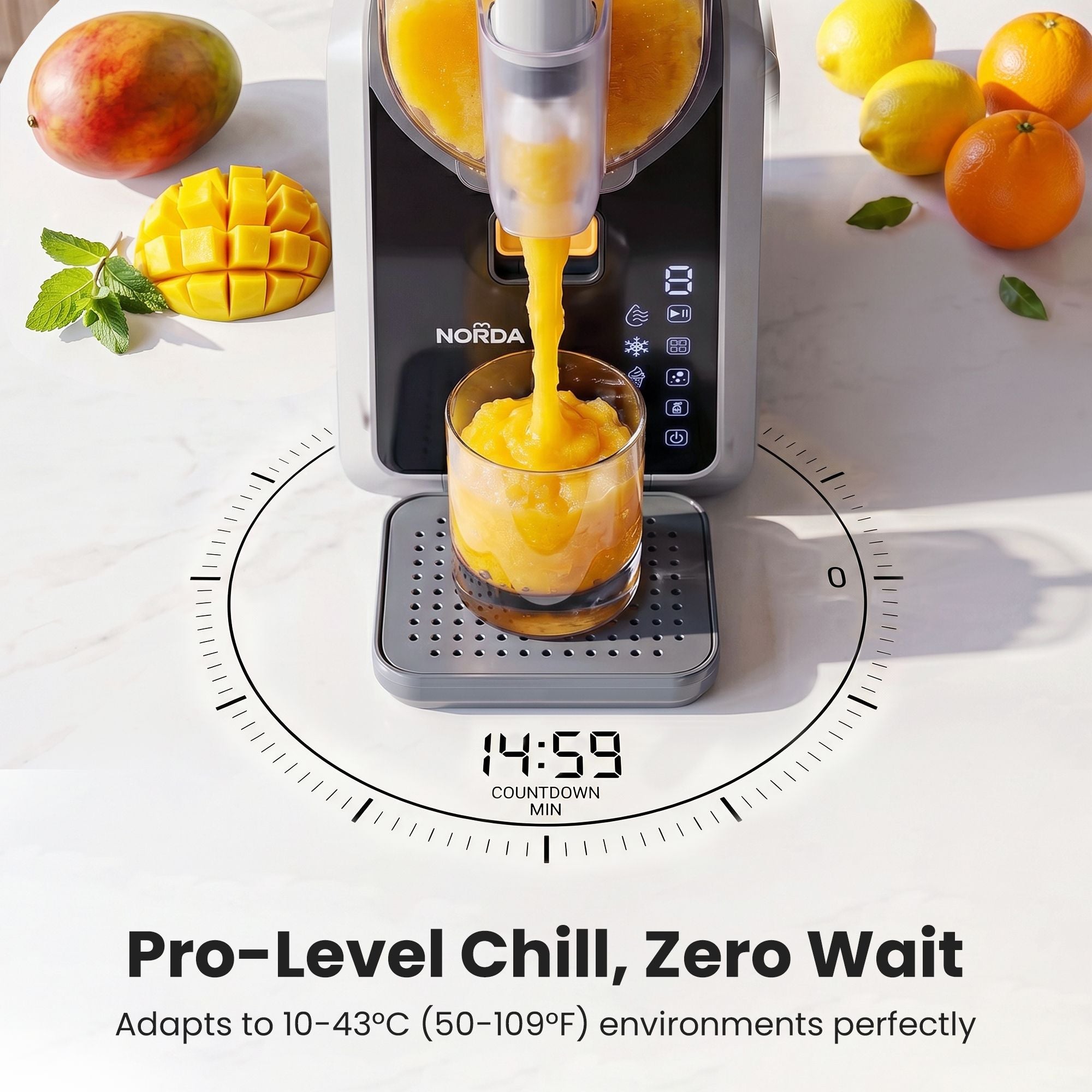 2L Slushie Machine Frozen Drink Maker Slushy Ice Cream Maker No Ice Compressor Touchscreen for Home BBQ Party