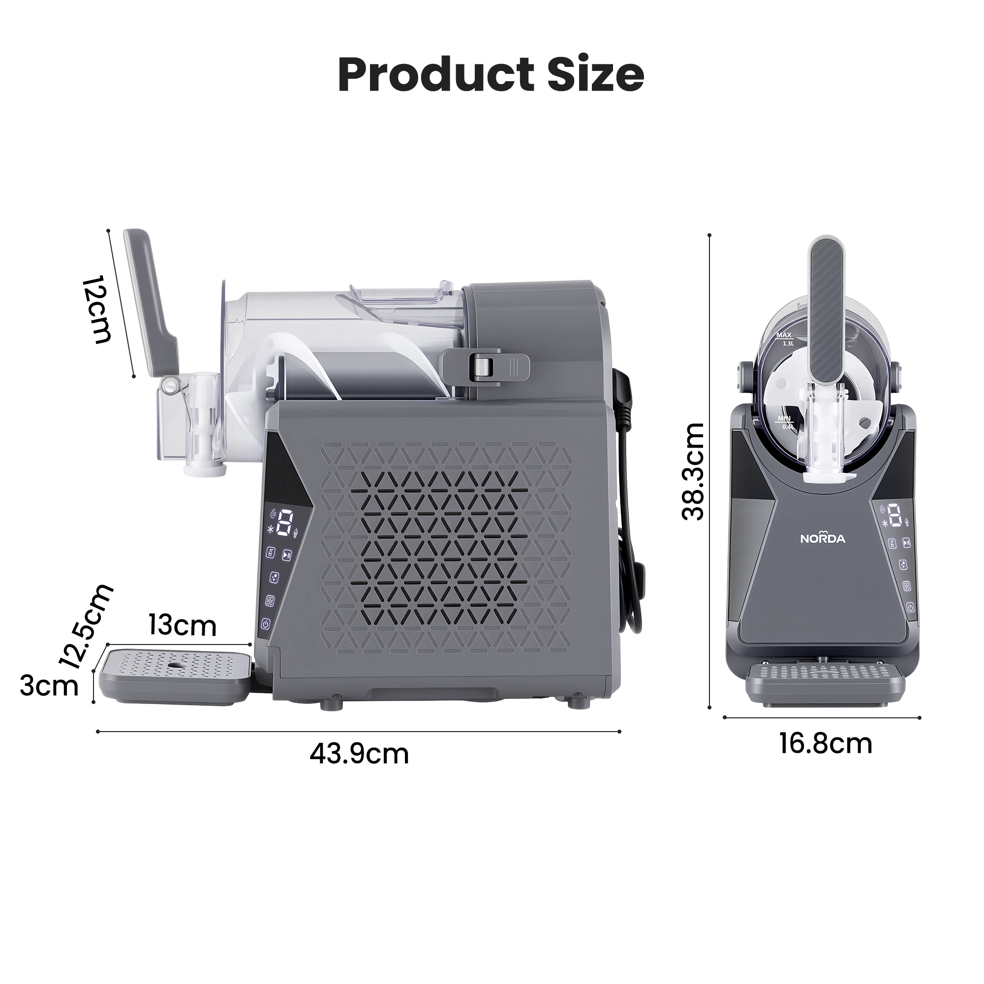 1.3L Slushie Machine Frozen Drink Maker Slushy Ice Cream Maker No Ice Compressor Touchscreen for Home BBQ Party