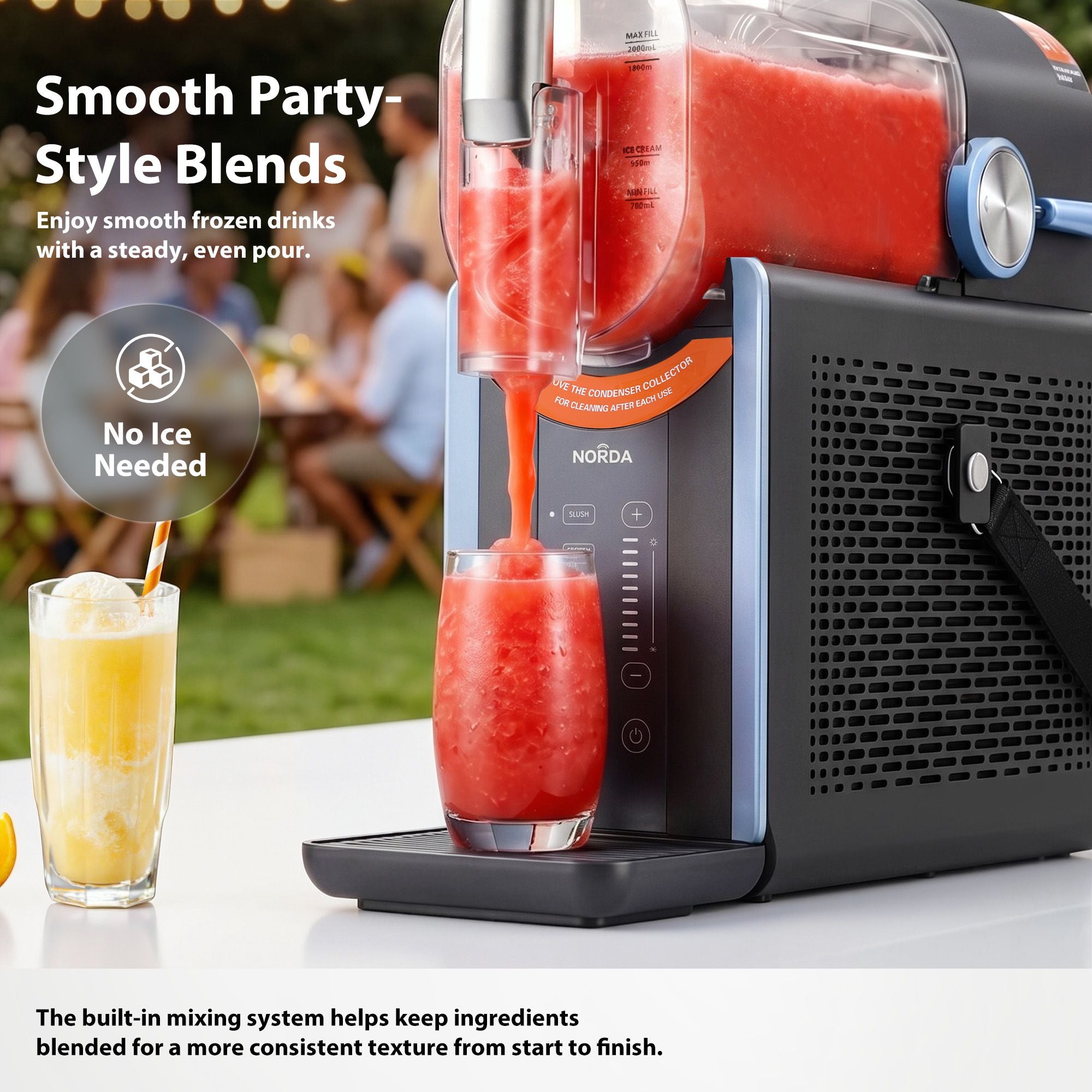 2L Slushie Machine Frozen Drink Maker Ice Cream Maker Countertop