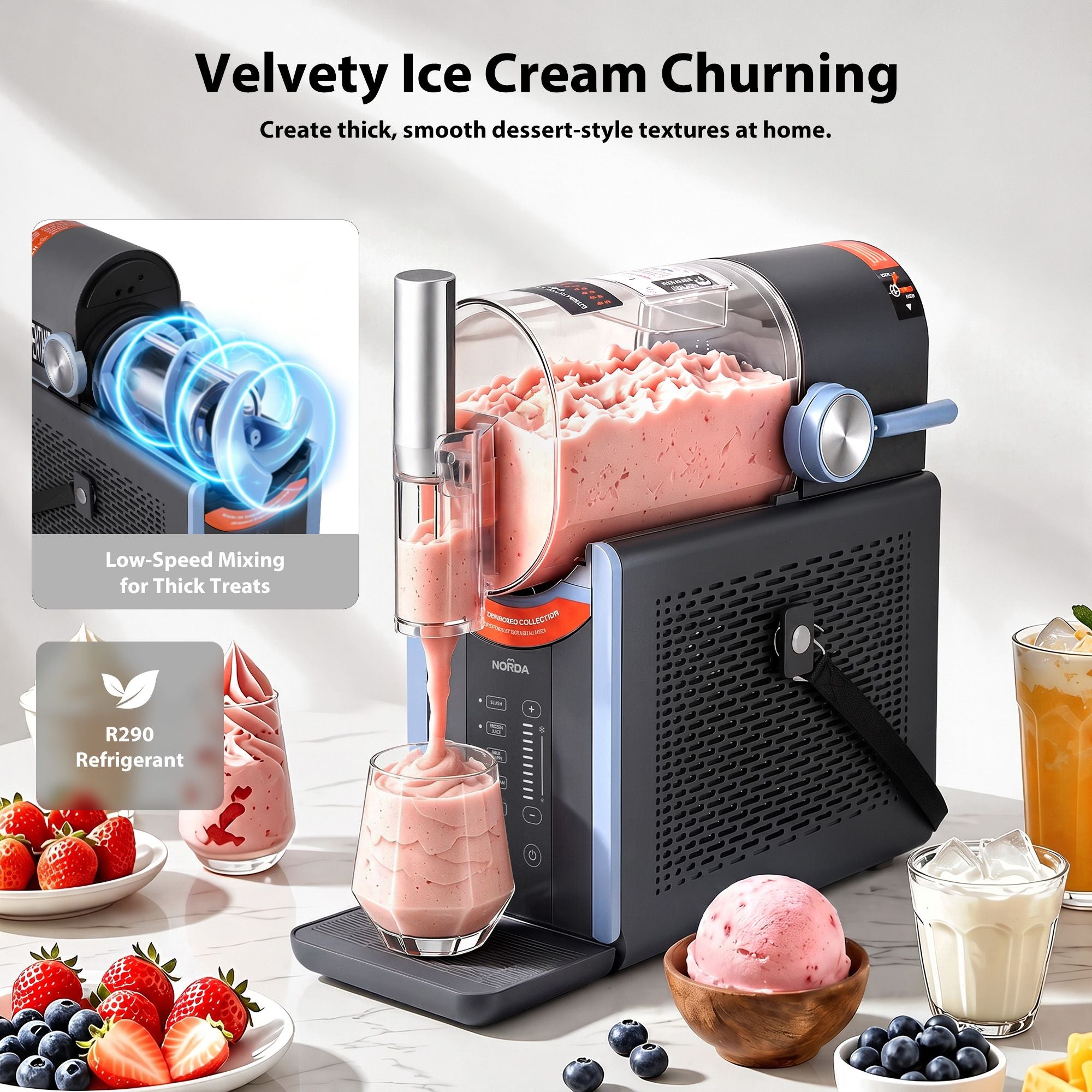 2L Slushie Machine Frozen Drink Maker Ice Cream Maker Countertop