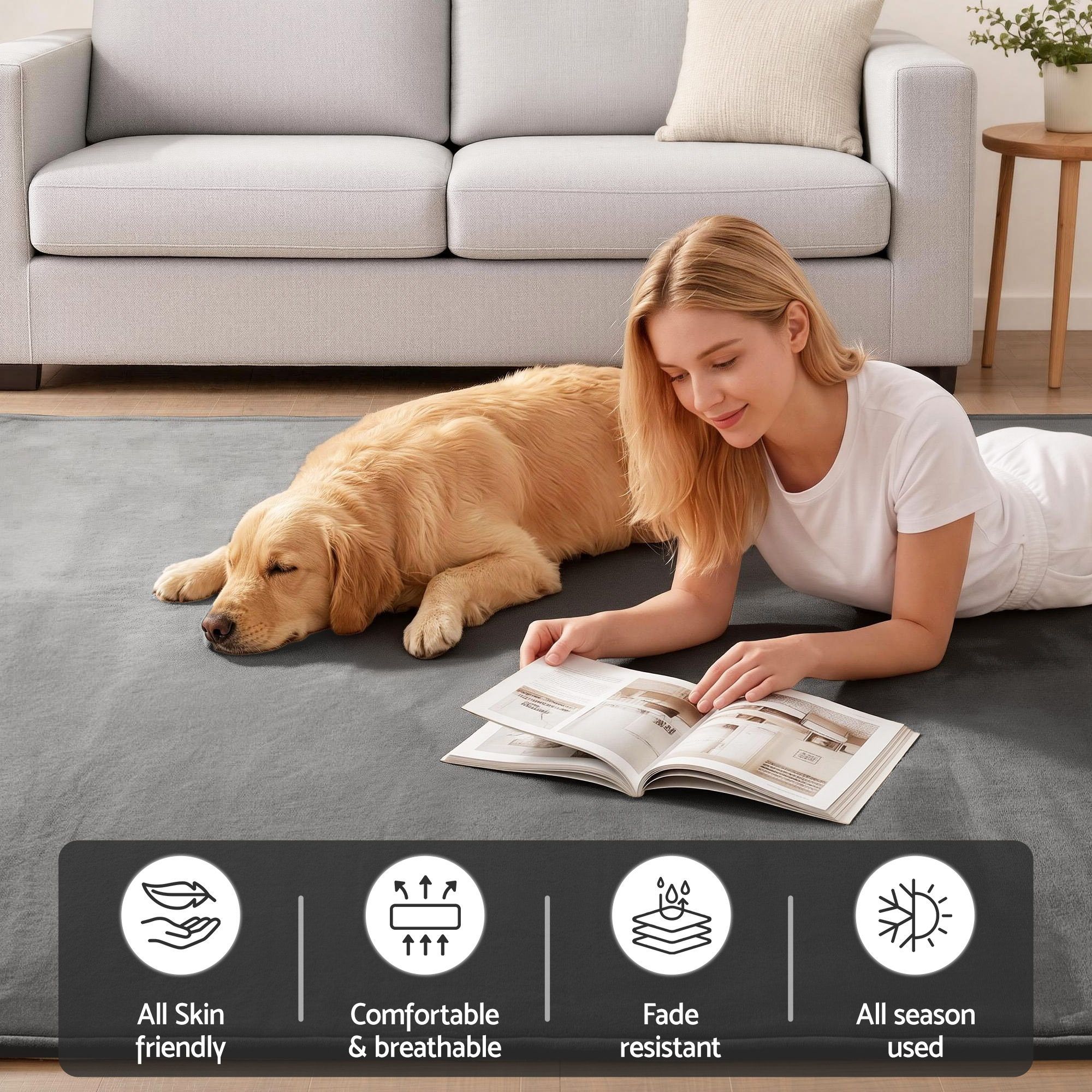 Tatami Mat Floor Mattress 3cm Thick Futon Mattresses Mellow Mat Rugs Living Room Grey