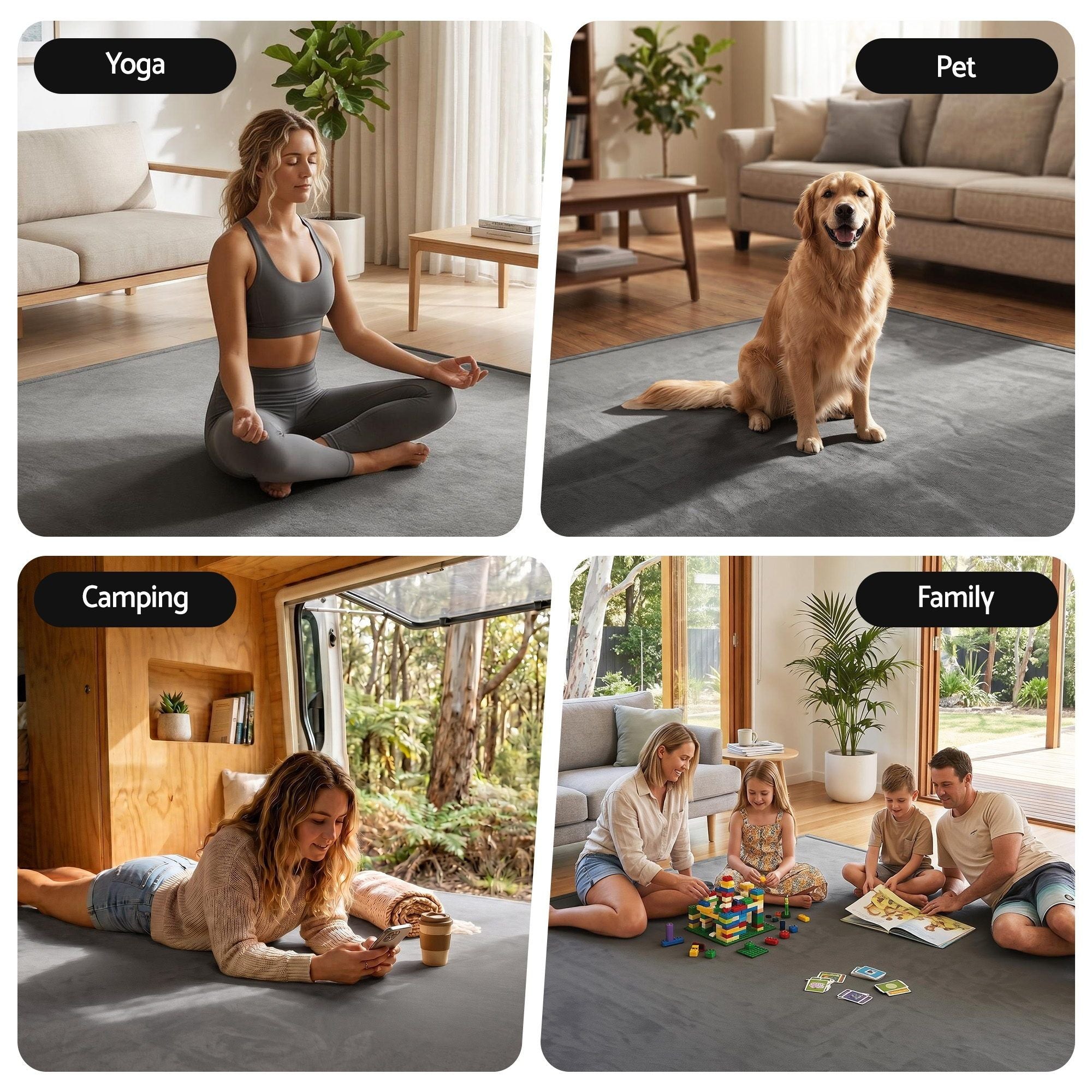 Tatami Mat Floor Mattress 3cm Thick Futon Mattresses Mellow Mat Rugs Living Room Grey
