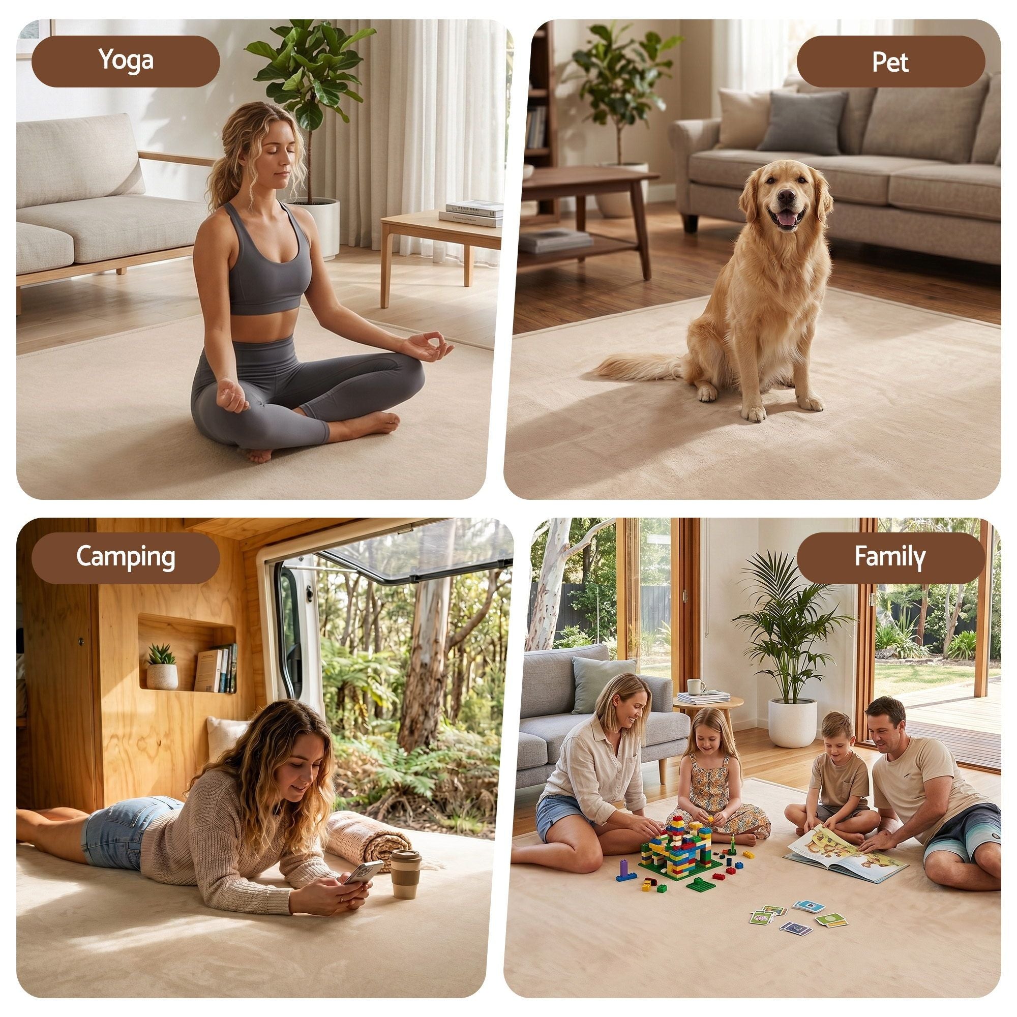 Tatami Mat Floor Mattress 3cm Thick Futon Mattresses Mellow Mat Rugs Living Room Beige