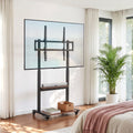 Mobile TV Stand for 40-100 Inch TVs Cart with Wheels Adjustable Shelves