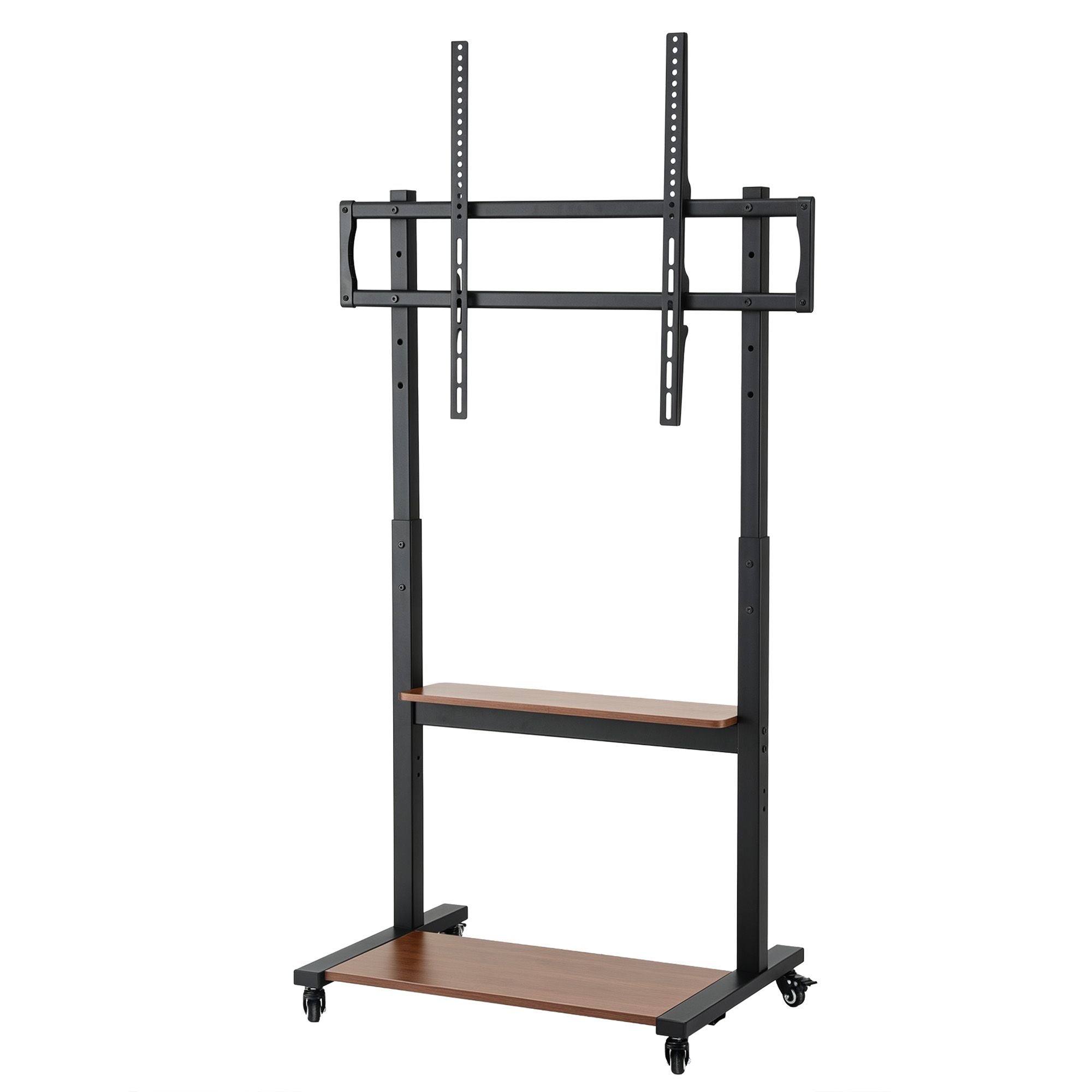 Mobile TV Stand for 40-100 Inch TVs Cart with Wheels Adjustable Shelves