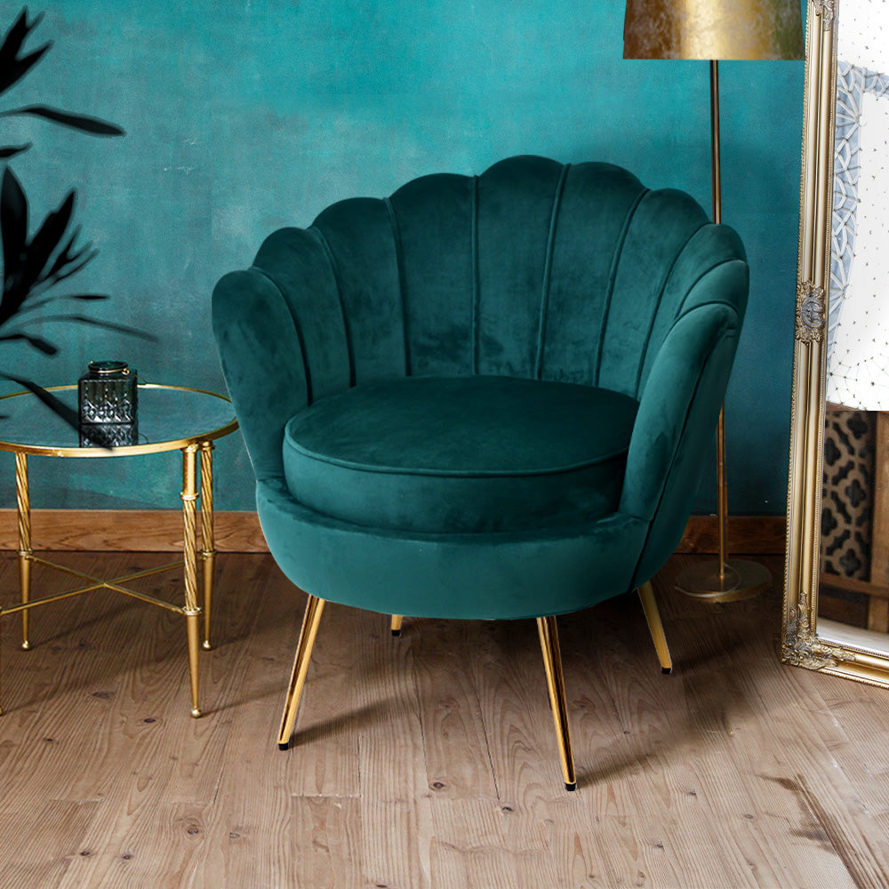 Armchair Velvet Green Callista