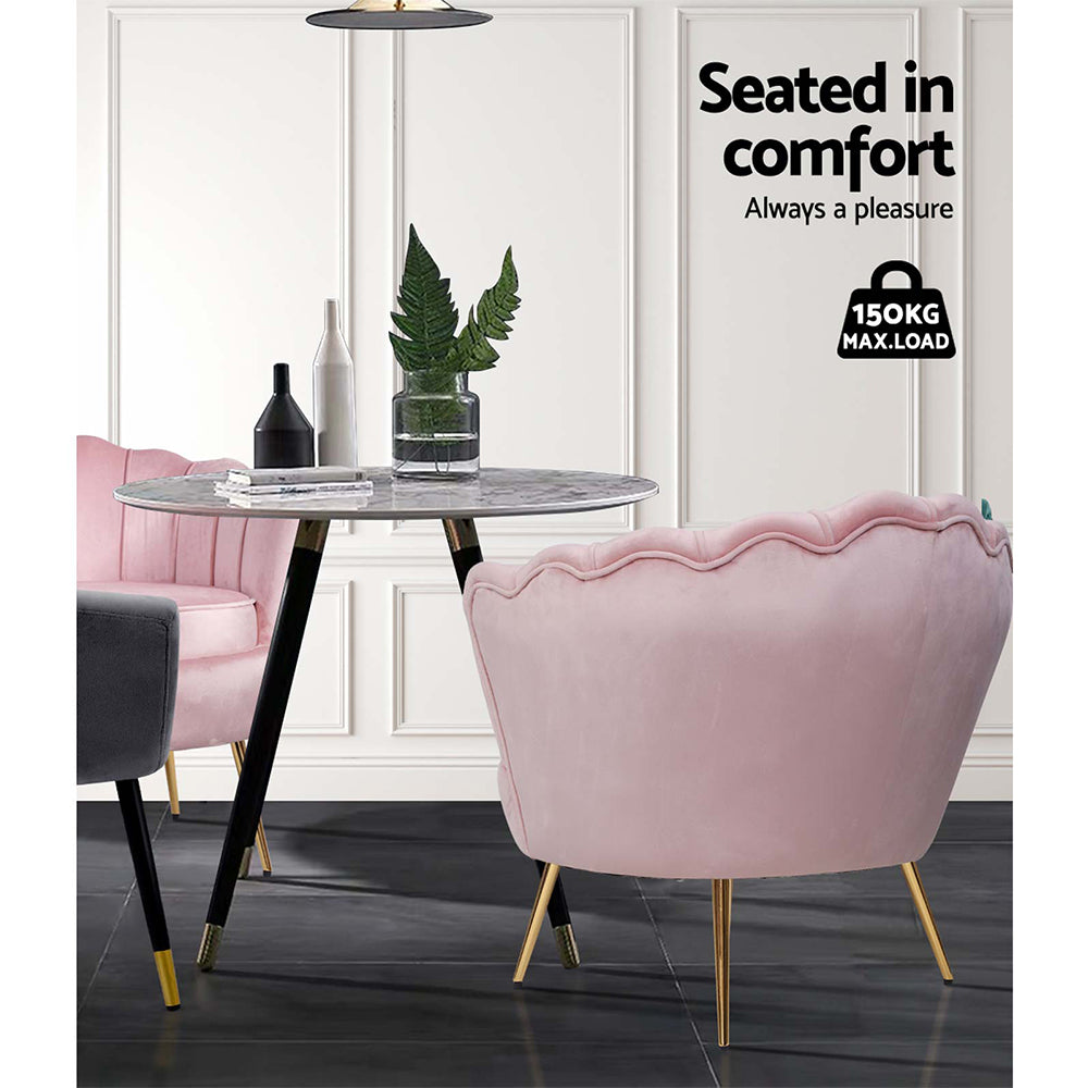 Armchair Velvet Pink Callista