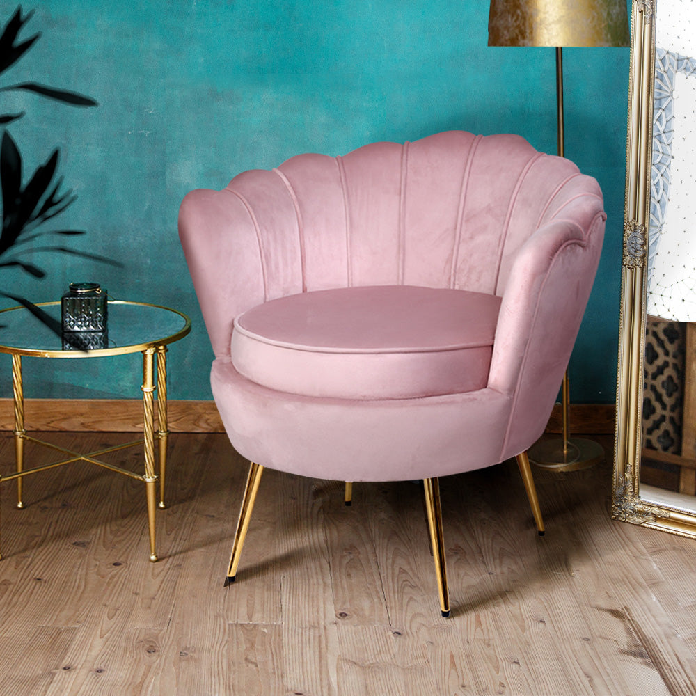 Armchair Velvet Pink Callista