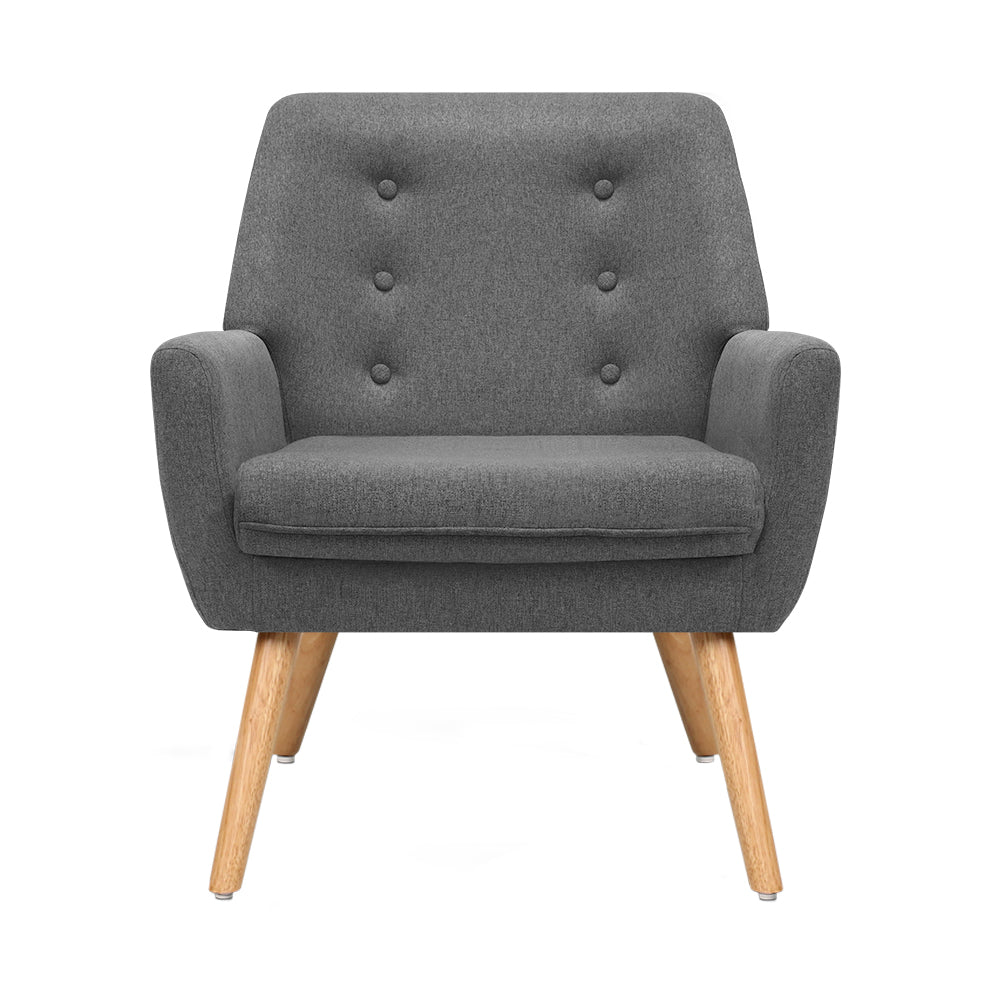 Fabric Dining Armchair - Grey