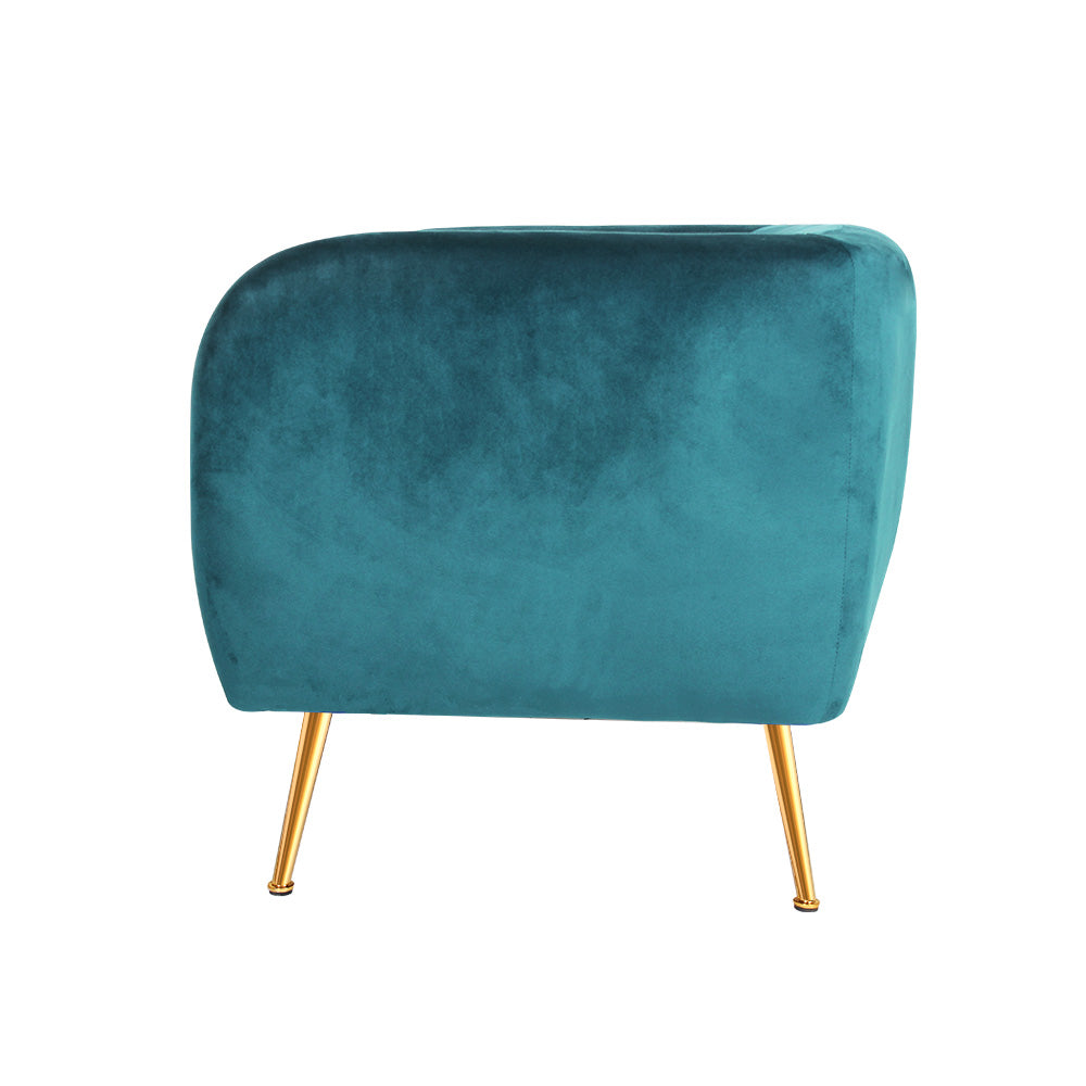 Armchair Lounge Sofa Arm Chair Accent Chairs Armchairs Couch Velvet Green