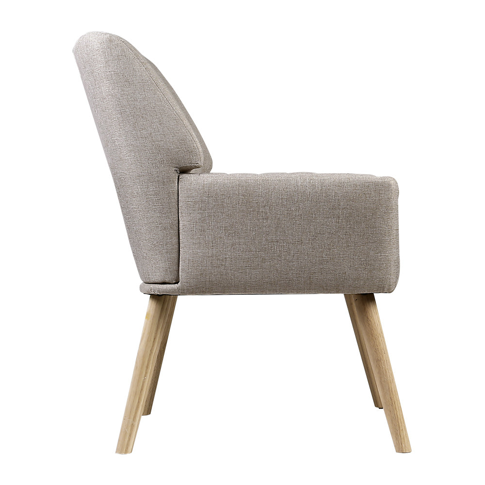 Armchair Fabric Beige Sebastini