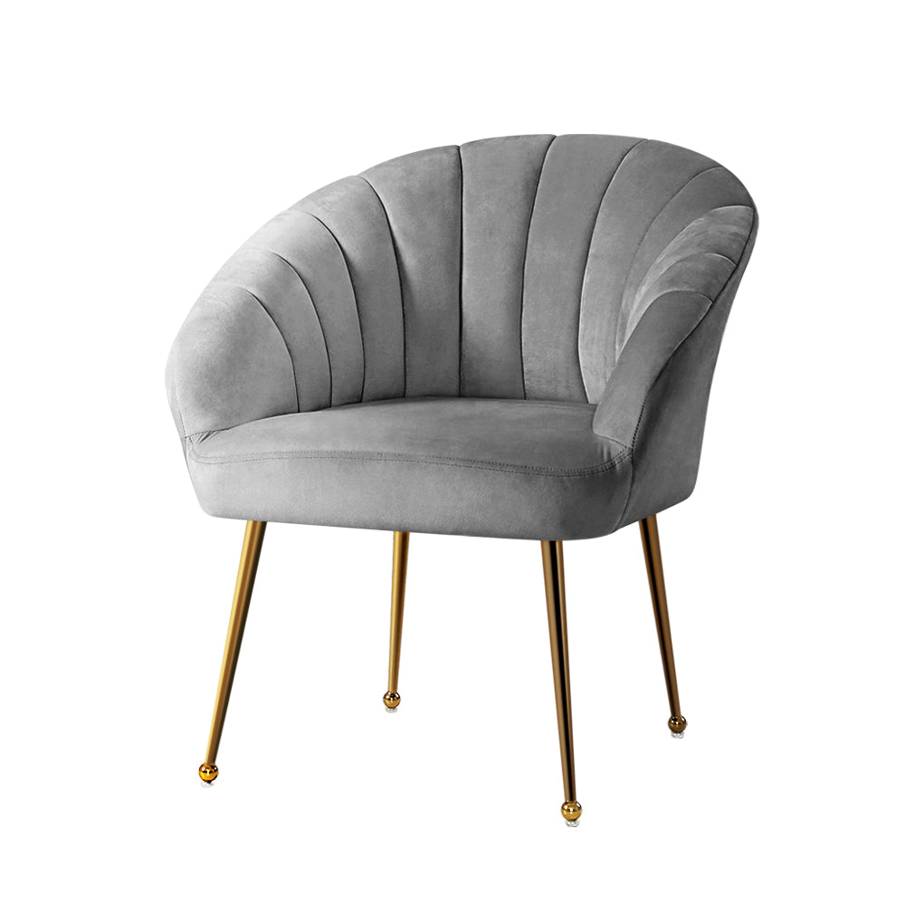 Armchair Velvet Grey Eloise