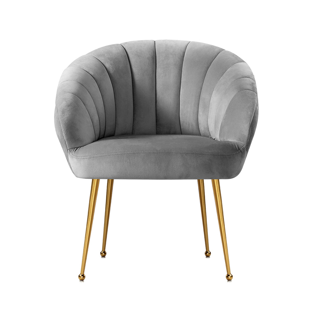 Armchair Velvet Grey Eloise