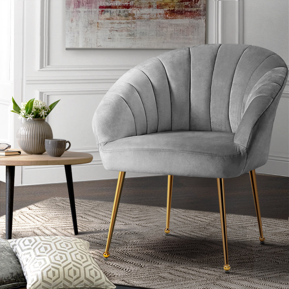 Armchair Velvet Grey Eloise