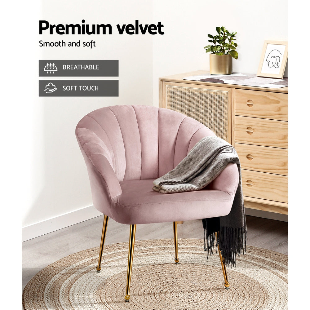 Armchair Velvet Pink Eloise