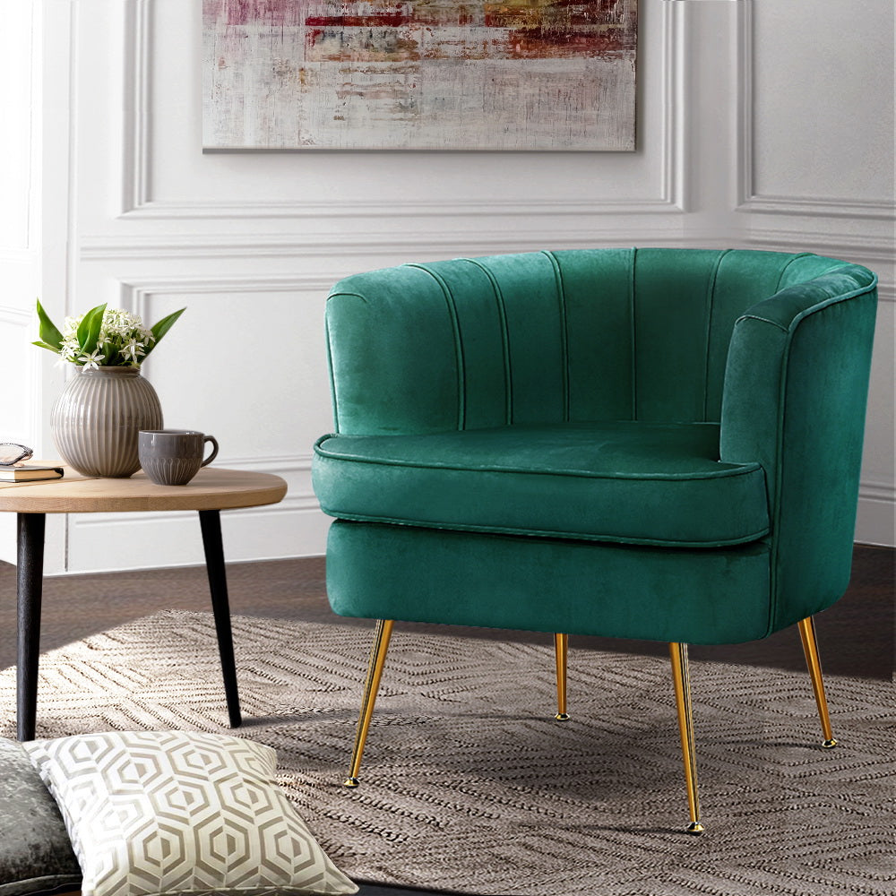 Armchair Velvet Green Norvia