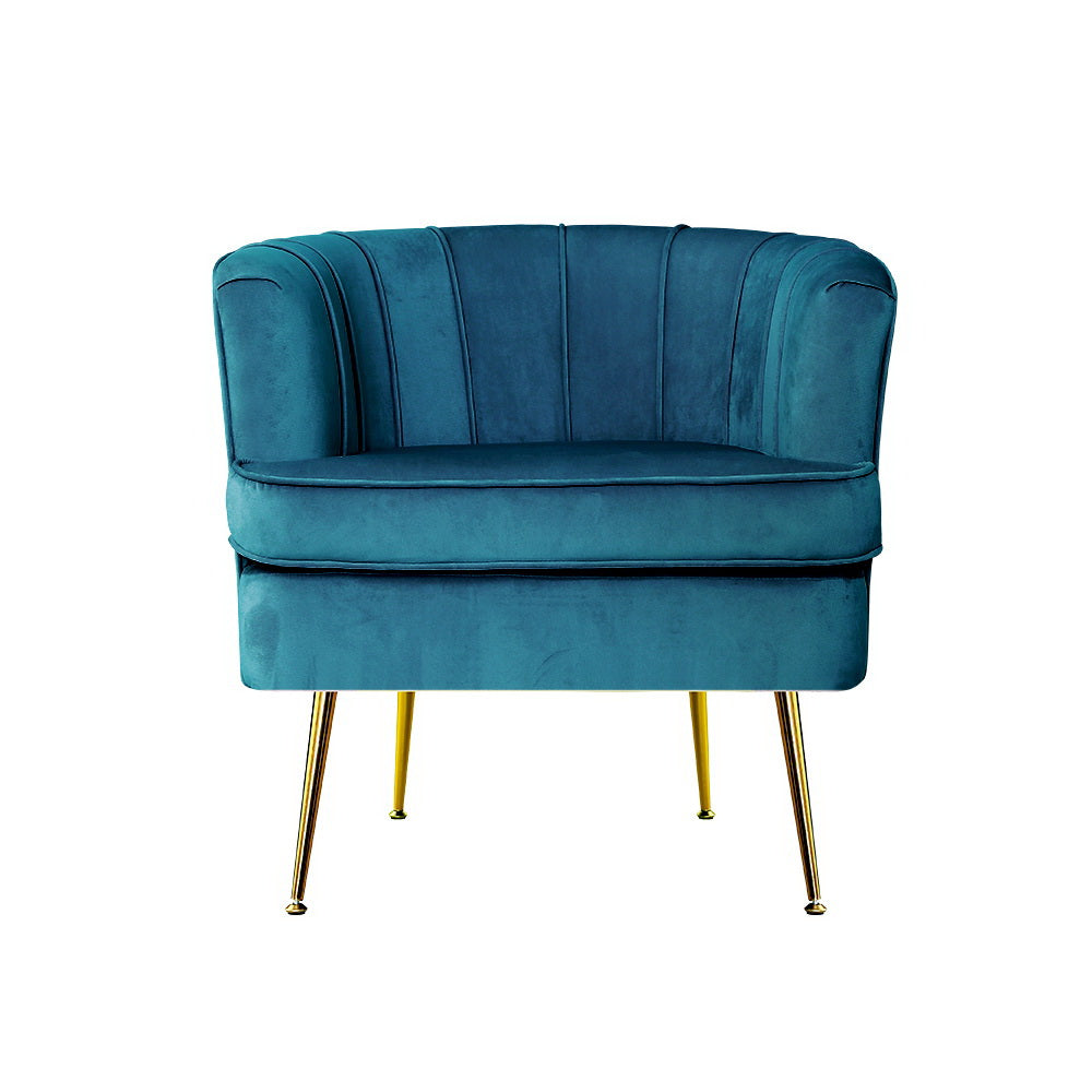 Armchair Velvet Blue Norvia