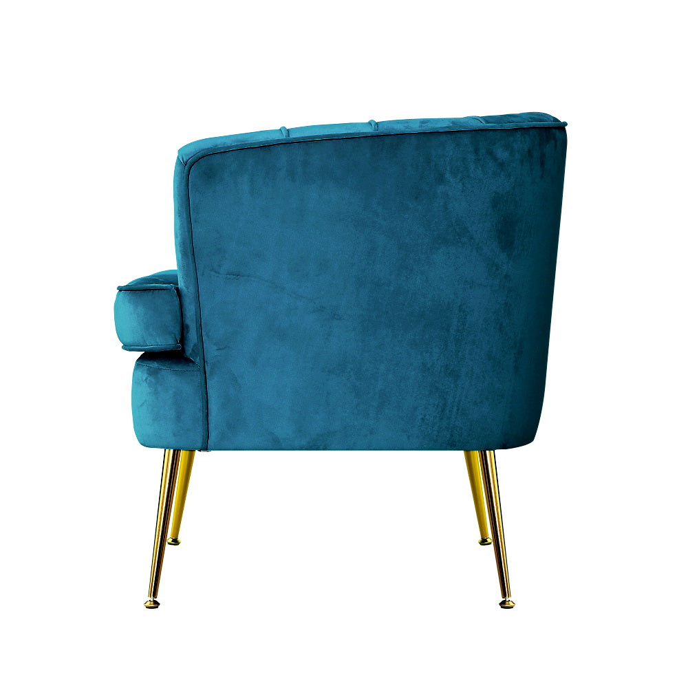 Armchair Velvet Blue Norvia