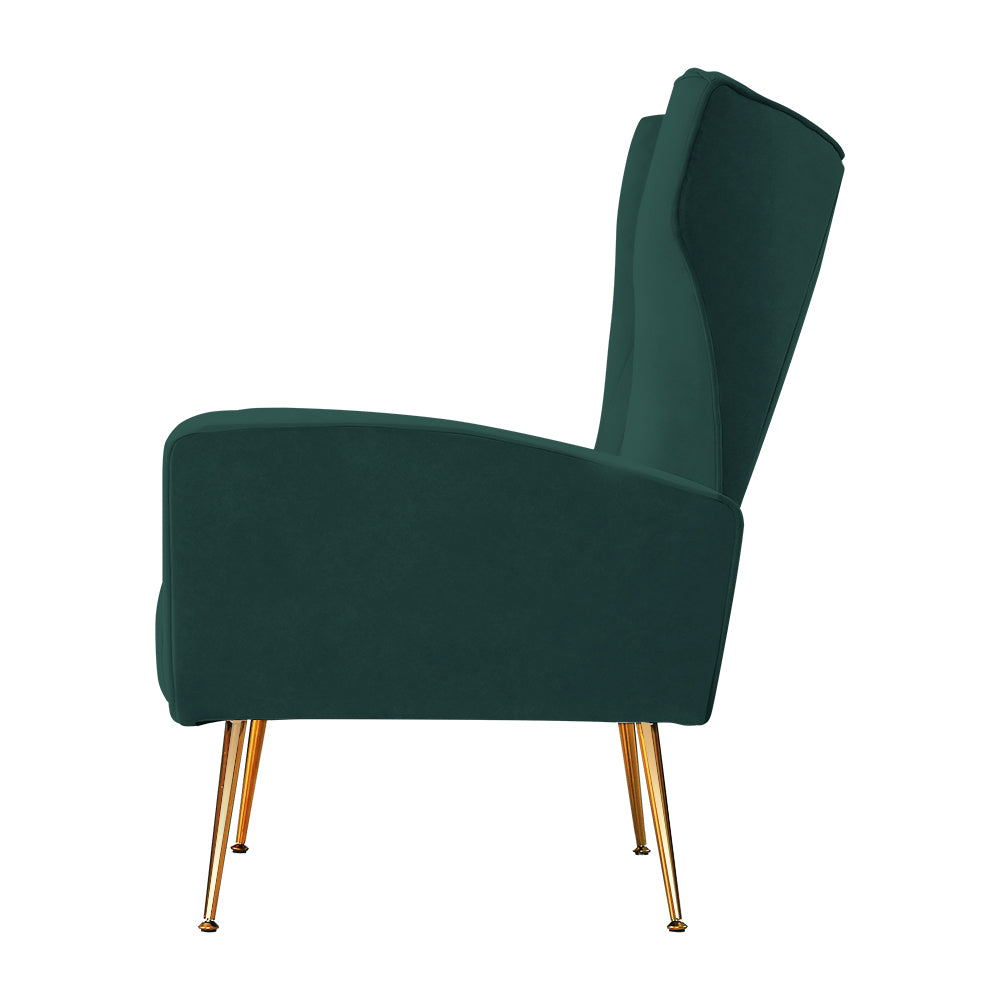 Armchair Green Velvet Kate