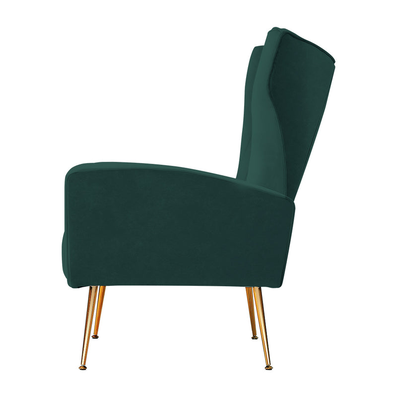 Armchair Green Velvet Kate