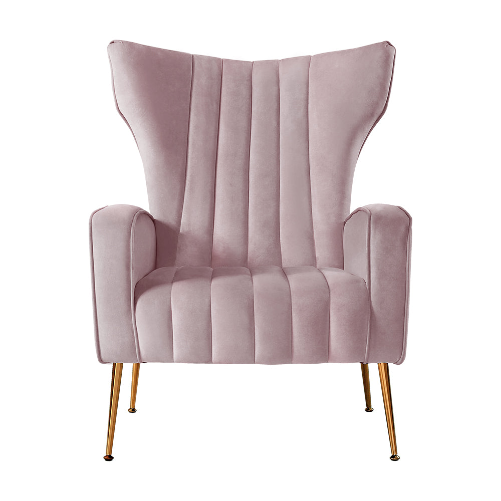 Armchair Pink Velvet Kate