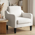 Armchair Lounge Accent Chair Linen Fabric - Beige