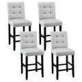 Set of 4 Stirling Fabric Bar Stools - Grey