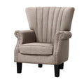 Armchair Wingback Beige Andrew
