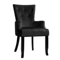 Dining Chair Velvet Black French Cayes