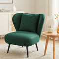 Corduroy Velvet Armchair Accent Lounge Tub Sofa Chair - Green