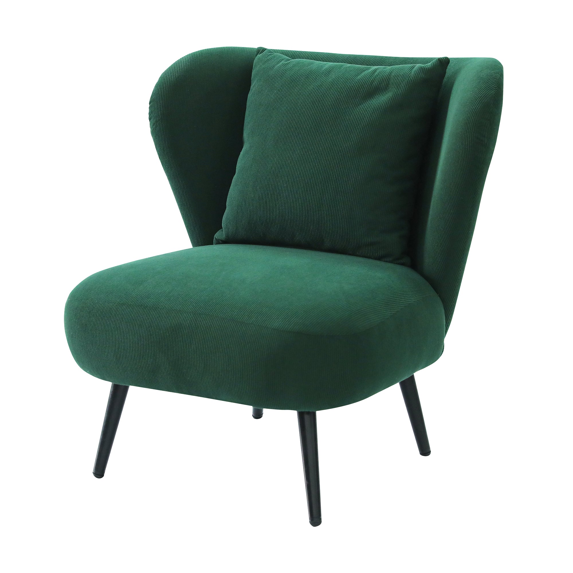 Corduroy Velvet Armchair Accent Lounge Tub Sofa Chair - Green