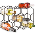 14 Bottle Freestanding Modern Metal Countertop Wine Rack Countertop