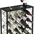 Freestanding Metal Wine Rack for 25 Bottles