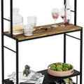 Large Wine Rack for 20 Bottles with Wood Countertop and Sturdy Metal Frame