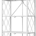 5-Tier Foldable Storage Shelf with Wheels for Kitchen, Garage, Pantry or Basement (White)