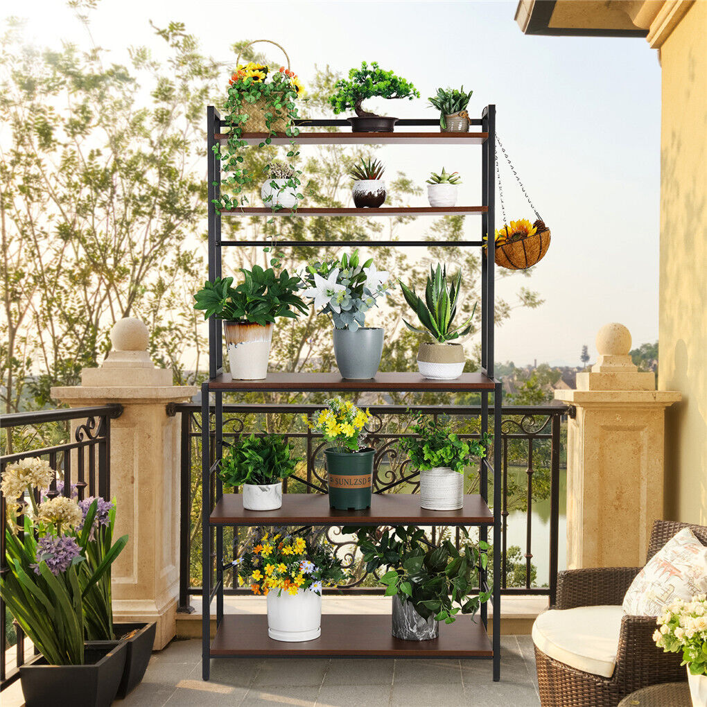 5-Tier Baker's Rack Microwave Stand Storage Shelf 84.5cm