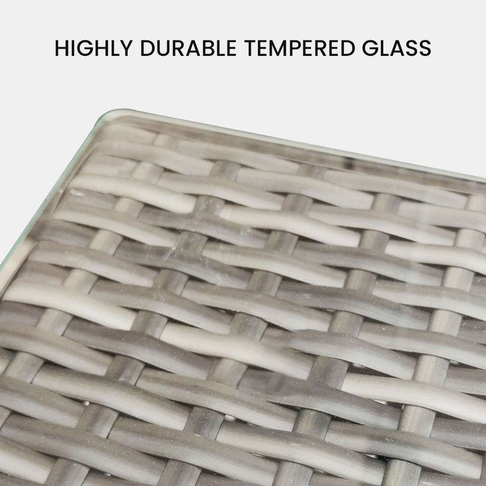 5 Piece 4 Seater Outdoor Modular Lounge Setting with Coffee Table, Grey