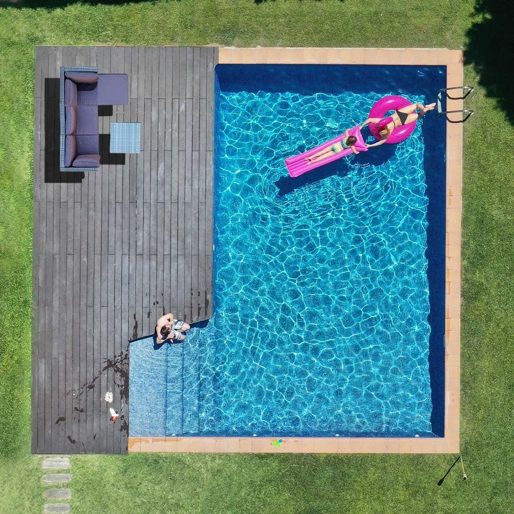 4 Seater Modular Outdoor Lounge Setting with Coffee Table, Ottoman, Grey