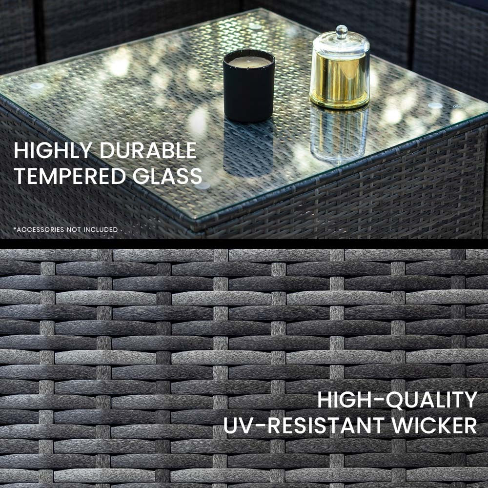 5 Seater Modular Outdoor Setting Lounge with Coffee Table, Grey