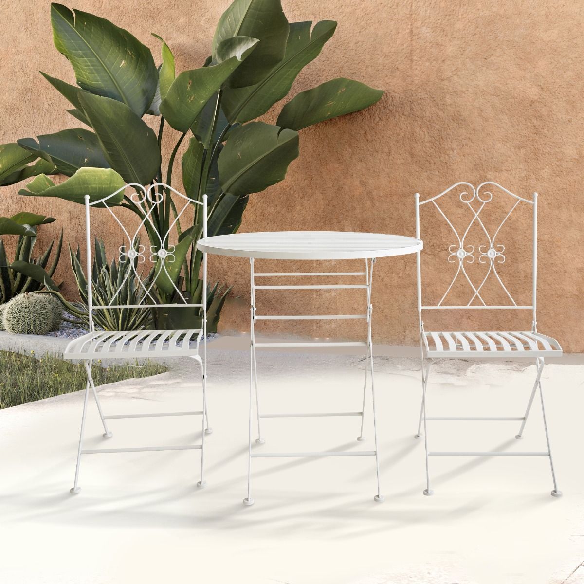 Oliveira 3-Piece Outdoor Dining Set - White